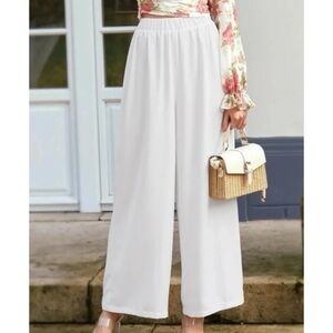 H&M Cream Wide Leg Pants